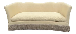 Highland House Custom Curved Serpentine Sofa