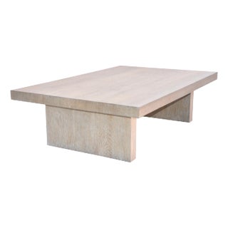Nola Coffee Table in Rift Oak, Made to Order by Petersen Antiques For Sale