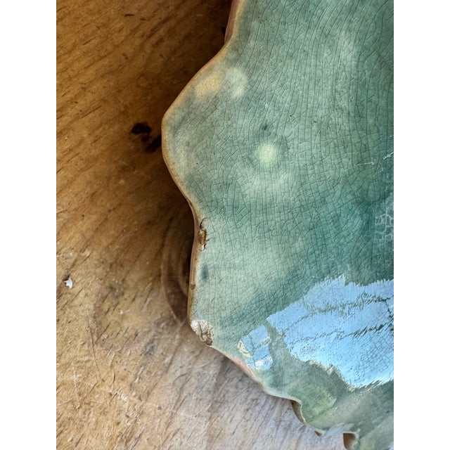 Antique Etruscan Majolica Leaf Platter For Sale - Image 4 of 6