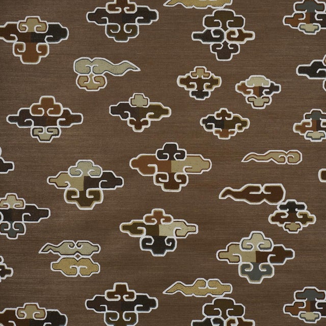 Sample - Schumacher In Dreams Wallcovering In Sable For Sale