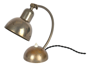 Bauhaus Functionalist Nickel Plated Desk Lamp by Franta Anýž, 1930s