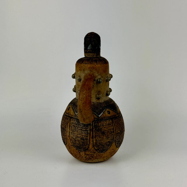 Ceramic Signed, Vintage Mid Century Modern Ceramic Lidded Pitcher by Tom Hill For Sale - Image 7 of 12