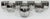 Metal Vintage Dorothy Thorpe Silver Fade Roly Poly Glasses Set of 8 in Caddy For Sale - Image 7 of 11