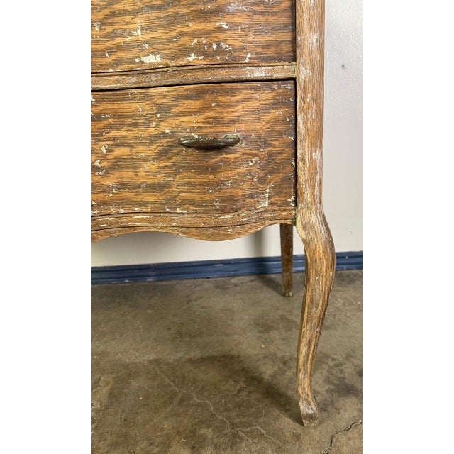 French Provincial Dresser With Mirror in Distressed Rococo Style For Sale - Image 10 of 18