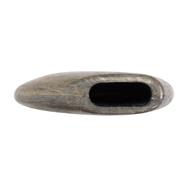 Gray Dinorwic Slate Vase- Short For Sale - Image 8 of 11