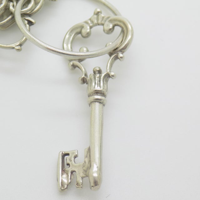 Metal Vintage Italian Silver Decorative Keys to Happiness, Italy, 1970s For Sale - Image 7 of 14