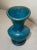 Rare Vintage Handmade Neil Patterson Bright Baby Blue Glaze Pinched Pottery Vase For Sale - Image 9 of 16