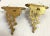Vintage Italian Rococo Gold Finish Wood Wall Brackets- a Pair For Sale In West Palm - Image 6 of 12
