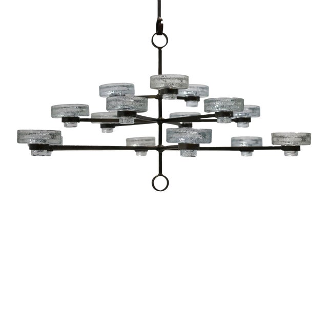Erik Hoglund 15 Candle Chandelier For Sale
