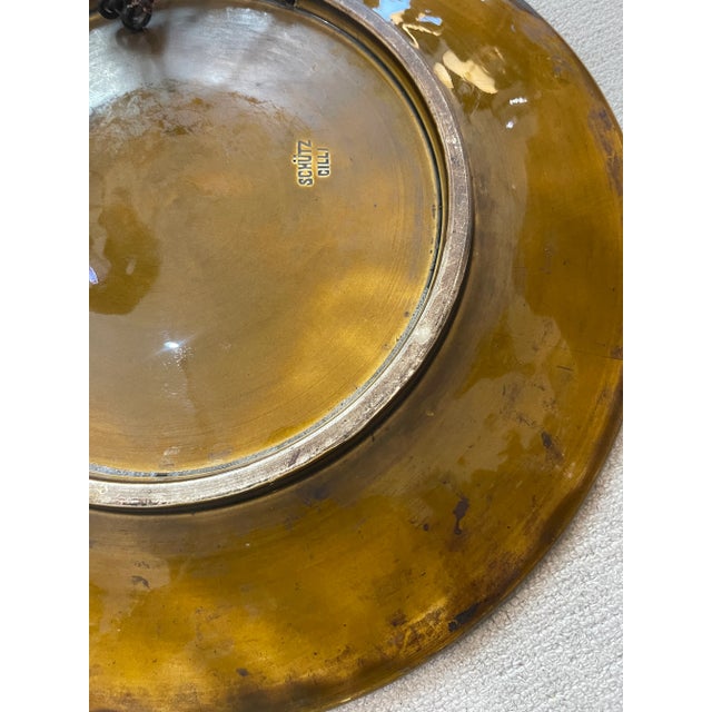 Majolica Marine Life Charger by Rare Schutz Cilli 19Th Century. For Sale - Image 9 of 12