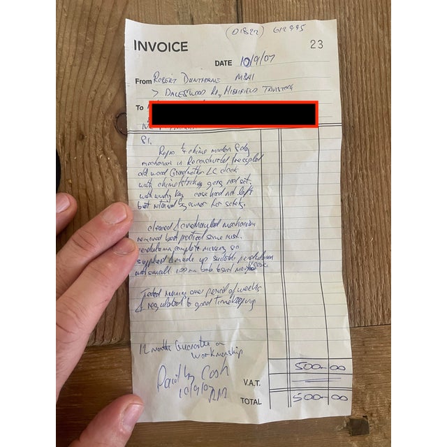 Vintage English-Style Grandmother Clock • Franz Hermle German Mechanical Movement • Burlwood & Mahogany Case For Sale - Image 14 of 15