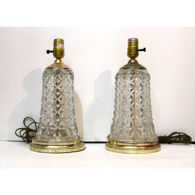 Diamond Cut Waterford Style Crystal Table Lamps - Pair For Sale - Image 11 of 11