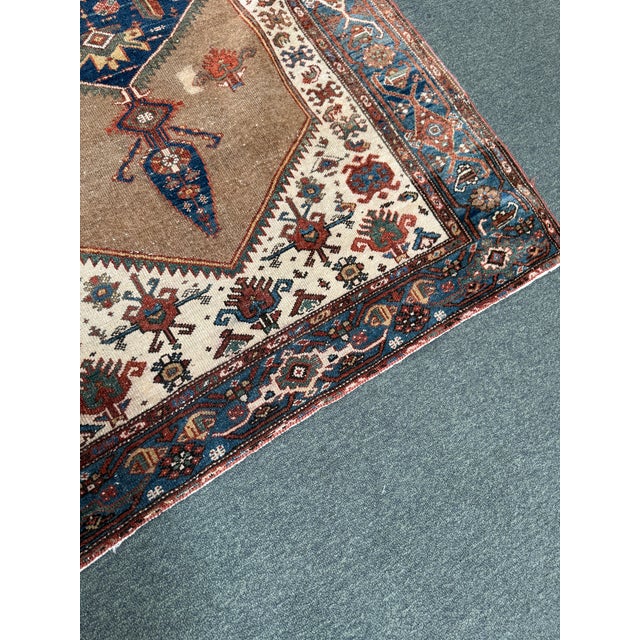 3ft 9in X 5ft 9in Hamadan Iranian Area Rug For Sale In San Francisco - Image 6 of 11
