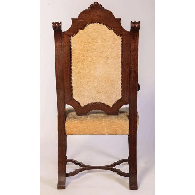 1940s Italian Renaissance Revival Chairs and Armchairs, Set of 8 For Sale - Image 5 of 13