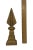 Contemporary Decorative Cast Iron Gold Painted Arrow Finial For Sale - Image 10 of 13