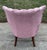 Vintage Pink Floral Channel Back Upholstered Chair For Sale - Image 9 of 13