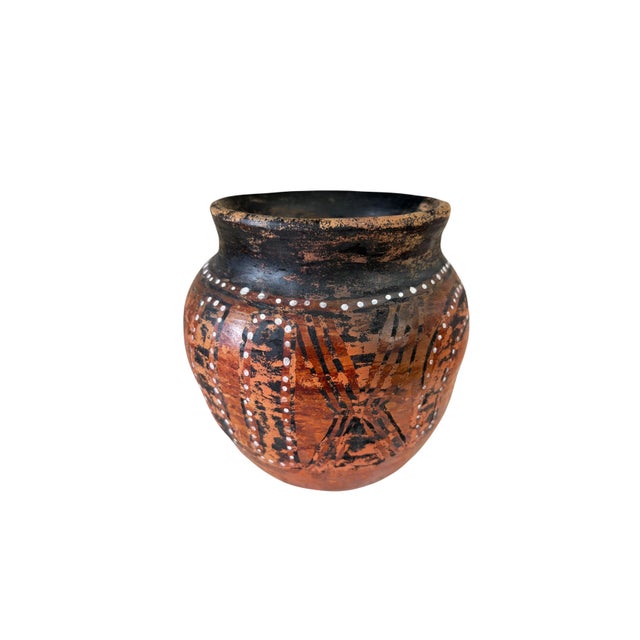 1940s Vintage Amazonian Asurini Indigenous Redware Ceramic Jar Brazil For Sale - Image 5 of 9