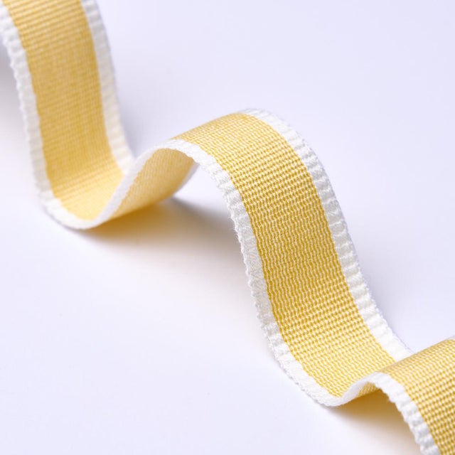 Contemporary SAMPLE - Schumacher Sandpiper Tape Narrow In Yellow For Sale - Image 3 of 4