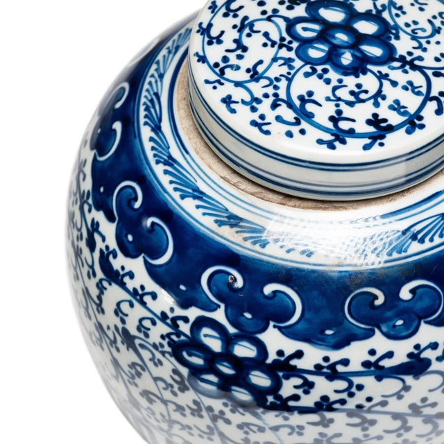 Ceramic Chinese Blue & White Eternity Ginger Jar For Sale - Image 7 of 8