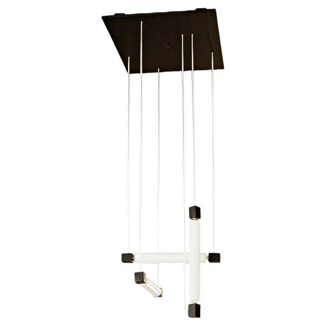 Mid-Century Modern Black Hanging Lamp in the style of Gerrit Rietveld, 1960 For Sale