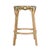 Ballito 24.5 in. Seat Height Oval Rattan Counter Stool with Footrest, French Yellow, Brown, Gray & White For Sale In Chicago - Image 6 of 8