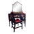 Early 20th Century Chinoiserie Vanity Ser With Mirror and Chair For Sale