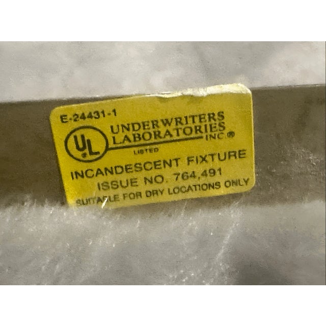 Traditional Vintage Hexagonal Solid Brass Three Light Wired Flush Mount For Sale - Image 3 of 5