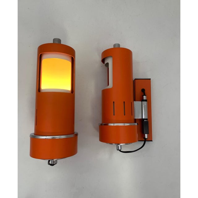 1970s Orange Wall Lamp attributed to Reggiani, 1970 For Sale - Image 5 of 6