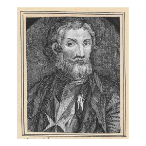 1830 Old Master Style Drawing of Arnaud De Comps by Walcott