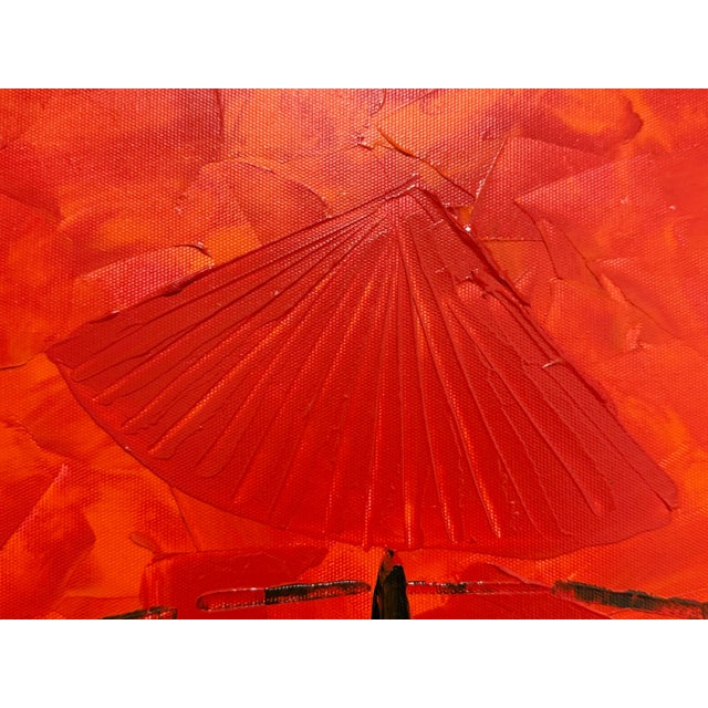 Asian Contemporary Bold Artwork With Figure Inset, Framed + Signed For Sale In San Francisco - Image 6 of 12