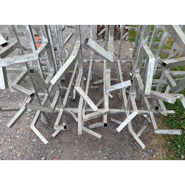 1970s "Bristling"— Large Abstract Aluminum Sculpture, Herbert Simon 1975 For Sale - Image 5 of 12