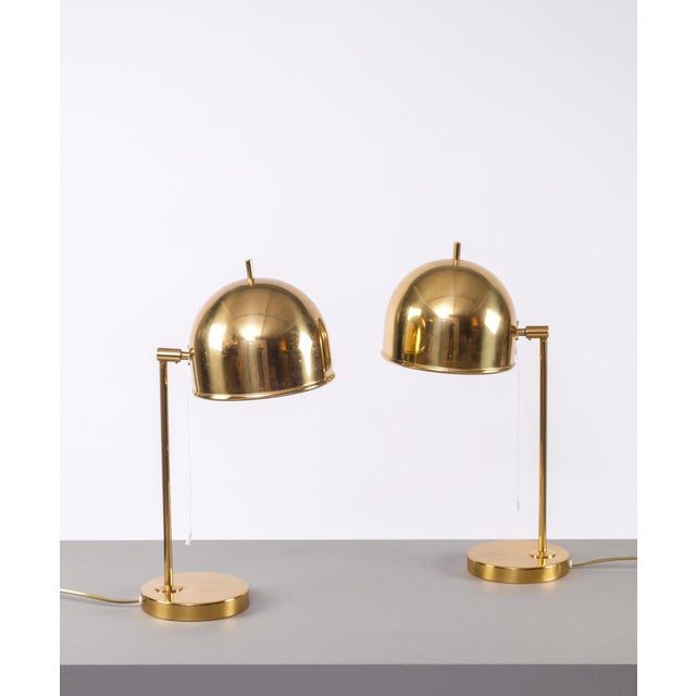 B-075 Brass Table Lamps from Bergboms, 1960s, Set of 2 For Sale - Image 10 of 11
