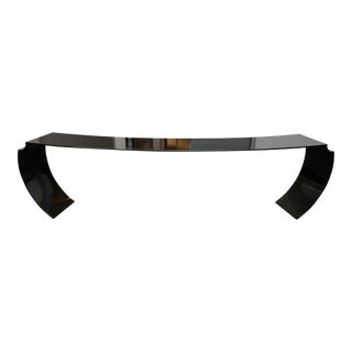 Custom Design Curved Metal Console Table For Sale