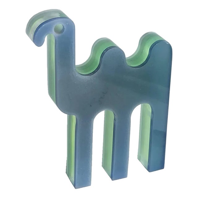 1970s Silvio Russo for Guzzini Lucite Acrylic Camel Sculpture For Sale