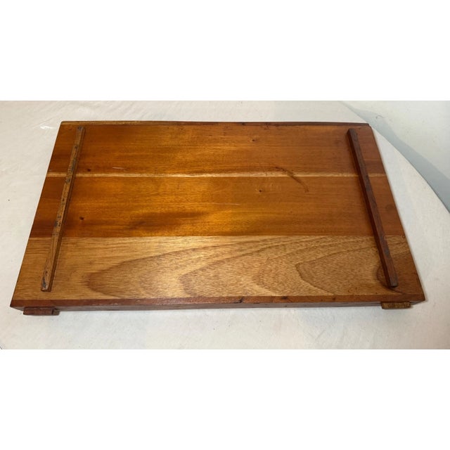 Antique Hand Carved Wooden Gaming Chess Checker Board Game Serving Butlers Tray For Sale - Image 10 of 10