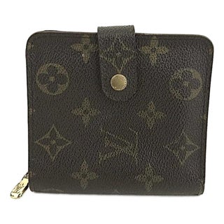 1990s Louis Vuitton Monogram Compact Zip Bifold Ladies Wallet For Sale