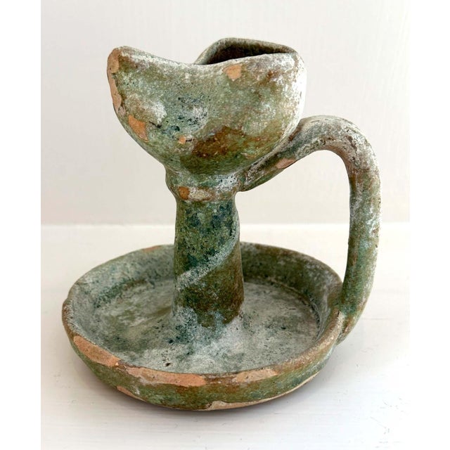 Collection of Four Persian Glazed Ceramic Oil Lamps For Sale - Image 4 of 18