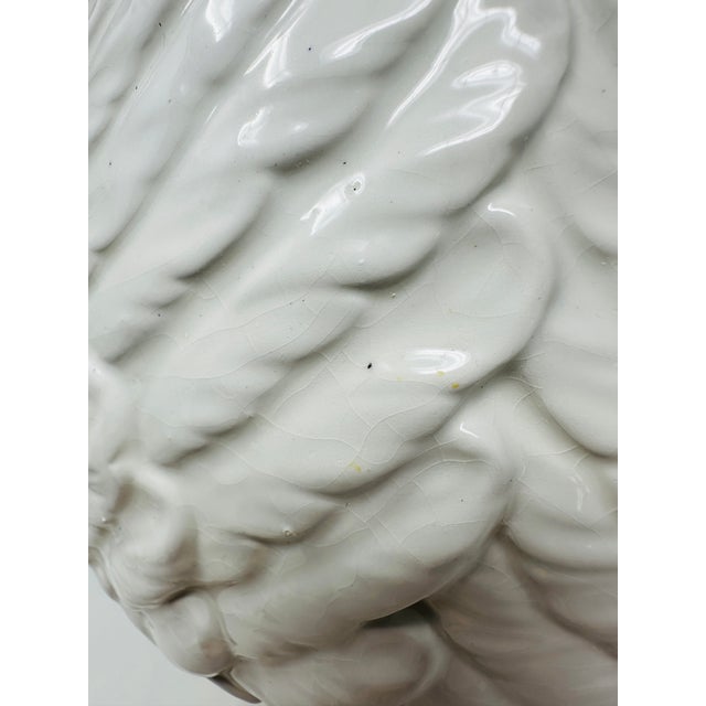 Large Vintage 1970s Italian Blanc De Chine Swan Handled Urn – 16" For Sale - Image 12 of 16