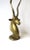 Brass Gazelle Antelope Animal Sculpture Decorative Object, Tall For Sale - Image 12 of 13
