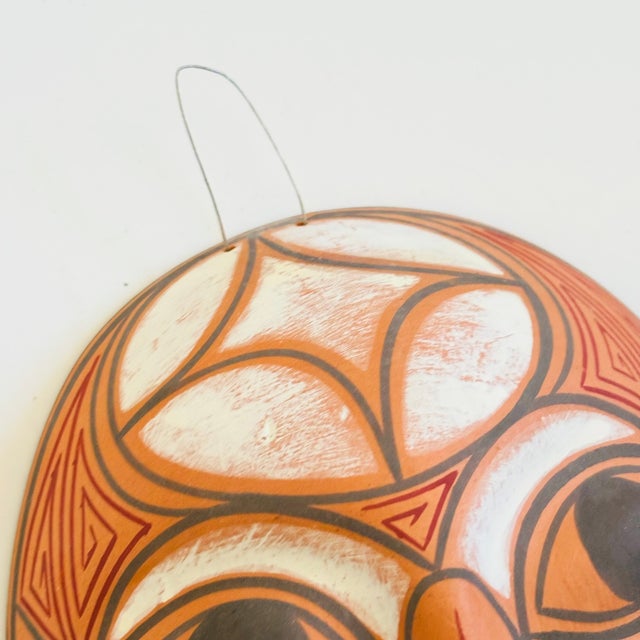 Late 20th Century Vintage Terra Cotta Mask Wall Hanging For Sale - Image 5 of 8