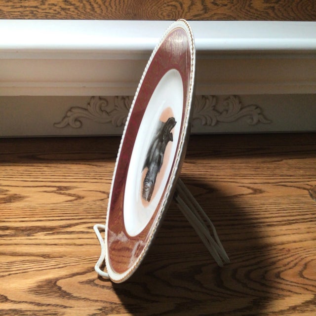 Vintage Solian Ware Simpson's Potters Ltd Cobridge England Schnauzer Dog Plate For Sale In Sacramento - Image 6 of 13