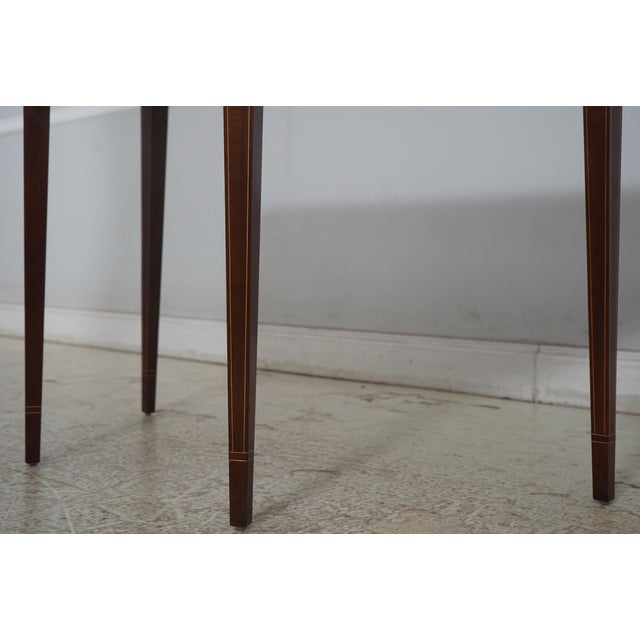 Stickley Inlaid Mahogany Colonial Williamsburg Inlaid Console Table For Sale - Image 10 of 13