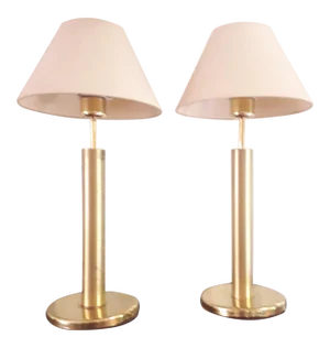 Deknudt Belgium, Pair of Brass Table Lamps , Mid-Century - a Pair