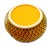 Boho Chic Handcrafted Curry Yellow Ceramic Yarn Bowl For Sale - Image 4 of 5