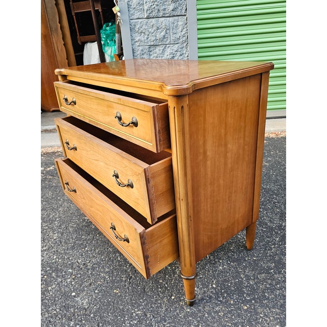 Huntley Furniture Mid Century Italian Provincial Walnut Chest of Drawers For Sale - Image 10 of 10