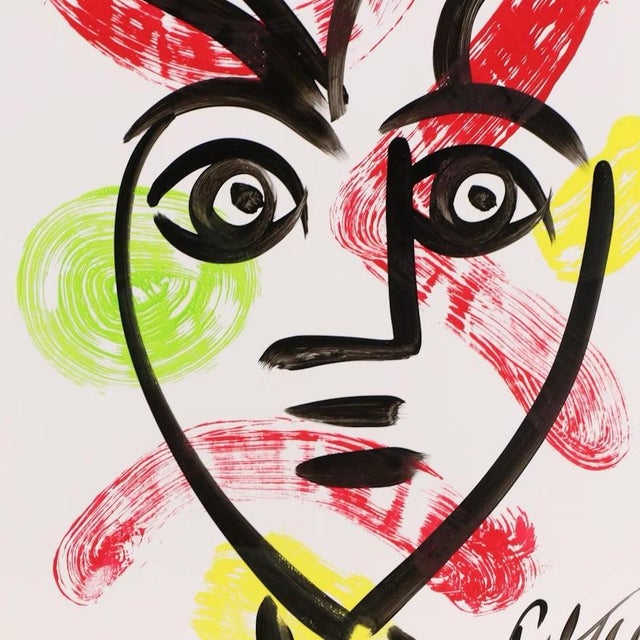 Peter Robert Keil — Abstract Face, Acrylic on Canvas, 22″×28″, Signed (Neo-Expressionist) For Sale In Seattle - Image 6 of 7