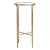 Jessa Forged Metal Tall Round End Table - Brass For Sale