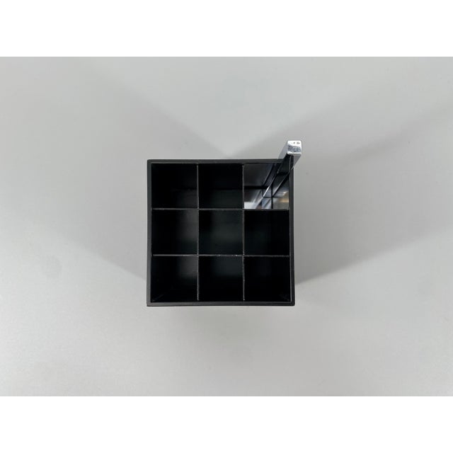 Metal Postmodern Cubical Ashtray with Snuffer, Germany, 1980s For Sale - Image 7 of 9