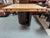 Design Plus Gallery presents a Butcher Block Table in an Industrial Style. This table has thick wood top and a pair of...