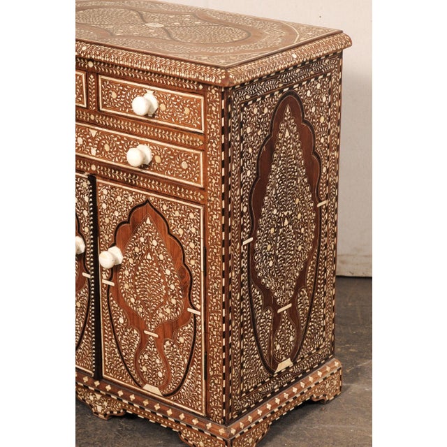 Remarkable Ornate Cabinet With Bone Inlay For Sale In Atlanta - Image 6 of 12